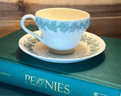 Vintage Wedgwood Of Etruria Barlaston Embossed Queen S Ware Tea Cup