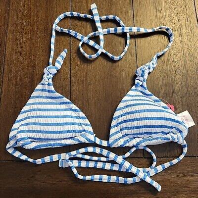 Xhilaration Juniors Texture Triangle Bikini Top Size Medium B