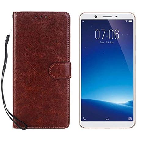 Unirock Vintage Leather Wallet Flip Cover Case For Vivo Y Gold