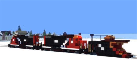 Canadian National Wedge Snow Plow Train Minecraft Map