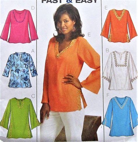 Tunic Sewing Pattern UNCUT Butterick B4684 Sizes 4 14 Etsy Tunic