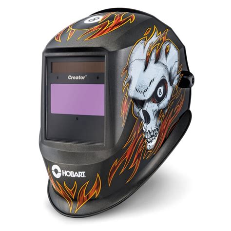 Hobart Auto Darkening Variable Shade Grey Orange White Welding Helmet