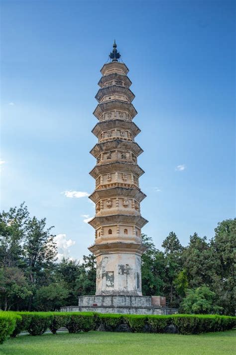 Tall Pagoda Tower in a Park · Free Stock Photo