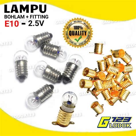 Jual Lampu Bohlam E Mini V Senter Drat Fitting Dudukan Lampu