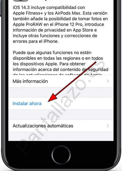 Cómo actualizar iPhone a la última versión