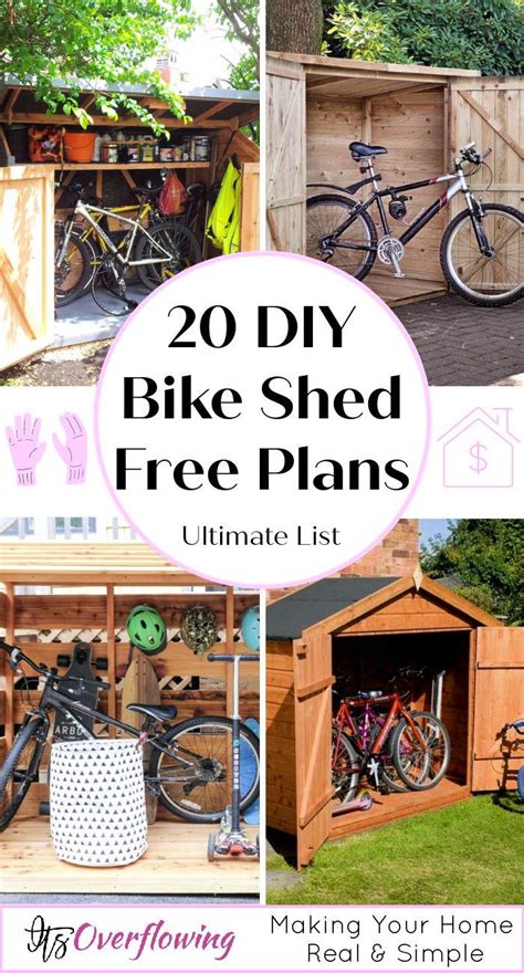 20 Free DIY Bike Shed Plans | DIY Outdoor Bike Storage