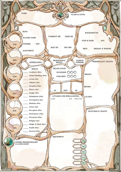 Tinkering Artificer Dnd 5e Character Sheet Form Fillable Etsy Rogue