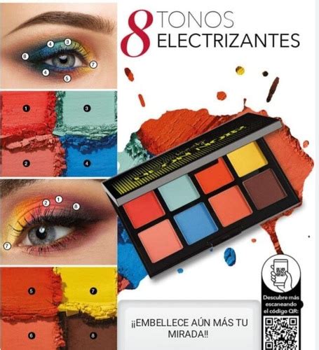 Paleta De Sombras Jafra Neon Noir Colores Electrizantes Meses Sin