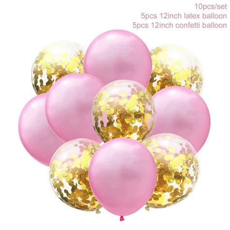 Schimmernde Rose Gold Ballons mit Konfetti Effekt Perfekt für