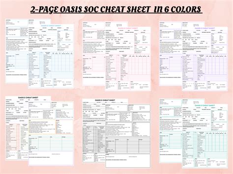 Oasis E Cheat Sheet Bundle Study In Nursing