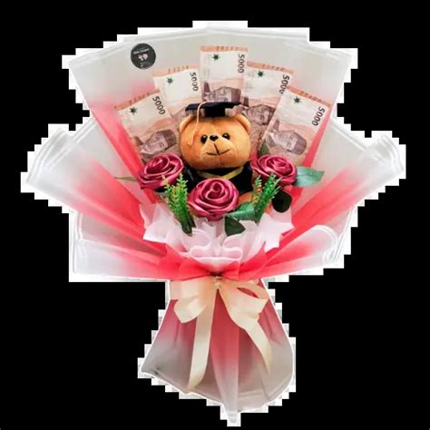 Jual Buket Wisuda Mix Uang Bunga Satin Dan Boneka Murah Purwokerto