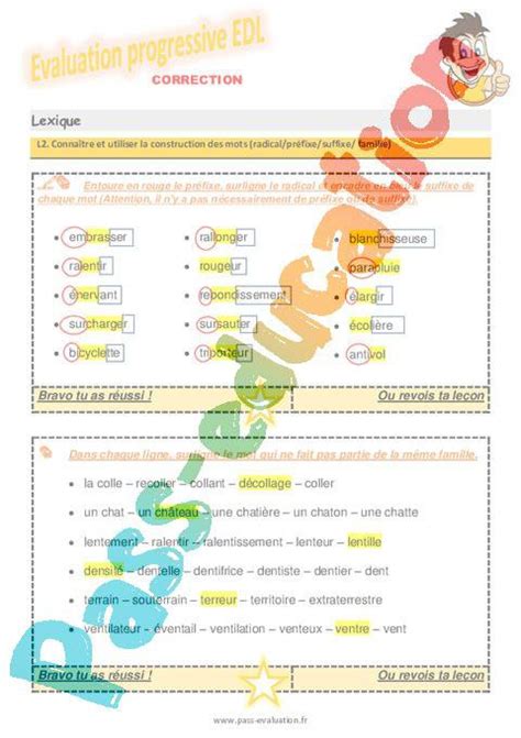 Conna Tre Et Utiliser La Construction Des Mots Radical Pr Fixe Suffixe