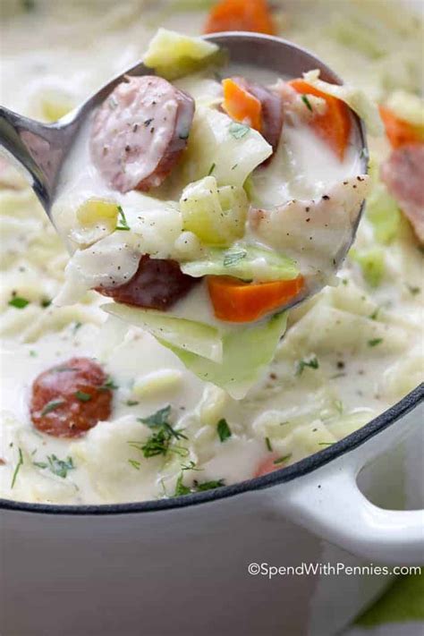 Creamy Sausage Cabbage Soup Spend With Pennies Meopari