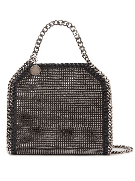 Stella McCartney Mini Falabella Crystal Embellished Bag Black FARFETCH