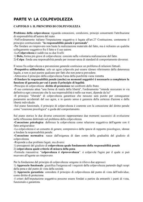 Parte 5 LA Colpevolezza PARTE V LA COLPEVOLEZZA CAPITOLO 1 IL