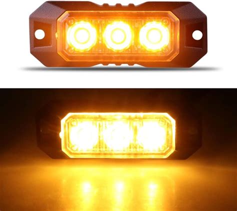 Estrobos Led Para Moto 12 24V 6 LED De Advertencia De Emergencia