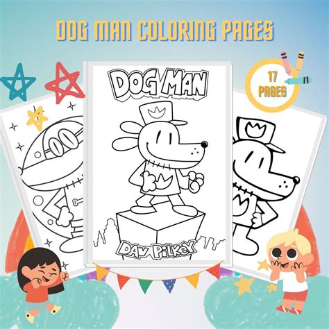 desenhos dog man  colorir liberte  artista  existe em voce
