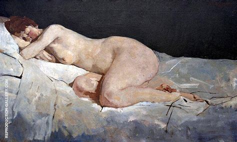 Reclining Nude White Sheets 1888 Oil Painting Reproduction