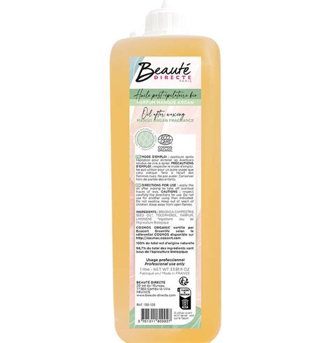 Huile post épilation Mangue Argan BIO 1L Soins après épilation