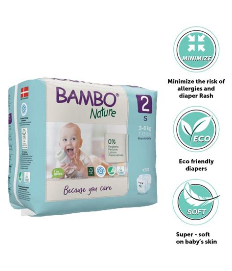 Bambo Nature Premium Baby Diapers Small Size Count For Infant