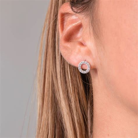 Buy Georgini Ara Open Circle Earrings Silver Online In Uk