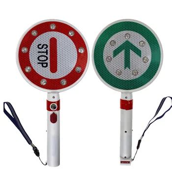 Traffic Control Crowd Crossing Guard Command Hand Held Led Flashing