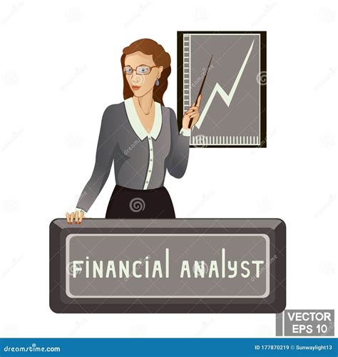 Profession Financial Analyst Stock Illustration Illustration Of Manager Lady 177870219