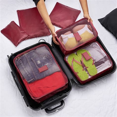 Kit 6 Peças Necessaire Organizador de Mala Para Viagem Corre Que Ta