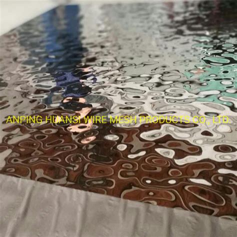 ASTM 201 304 Stainless Steel Embossed Sheet Water Ripple Plate China