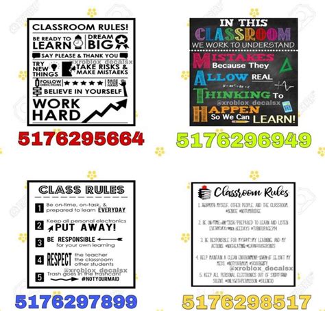 Roblox decals | School decal, Coding school, Classroom coding