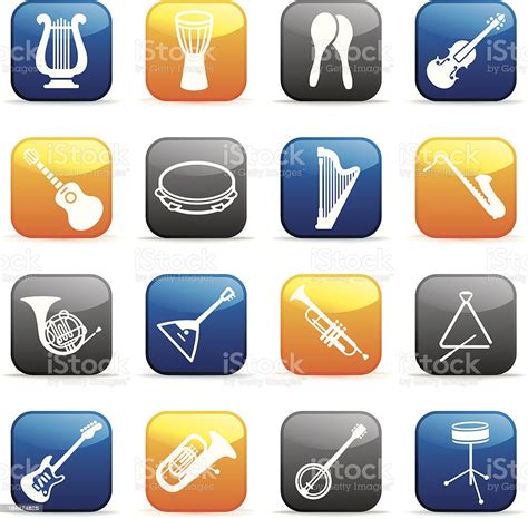 Buttons Of Musical Instruments Stock Illustration Download Image Now