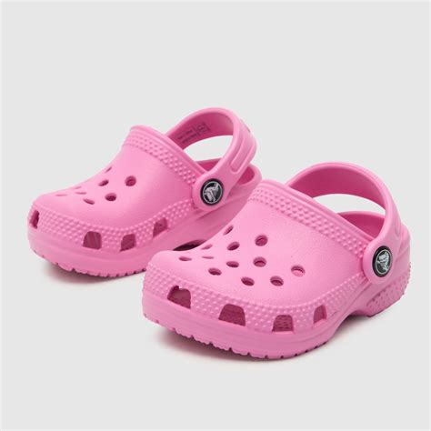 Kids Girls Baby Pink Crocs Littles Clog Sandals | schuh