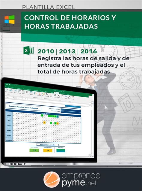 Plantilla Control De Horarios Y Horas Trabajadas Control De Horarios