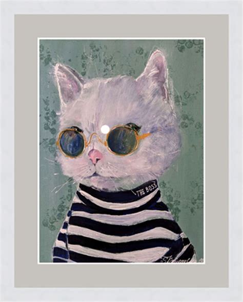 White Cat Acrylic Painting , Cat Portrait Original Art , Pets Original ...