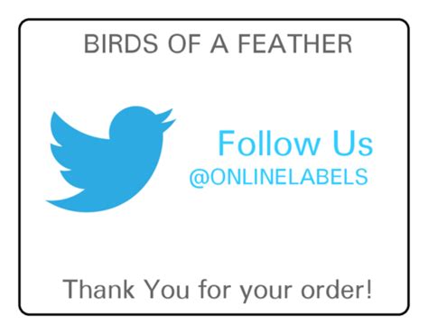 Twitter Thank You Shipping Label Template Onlinelabels®