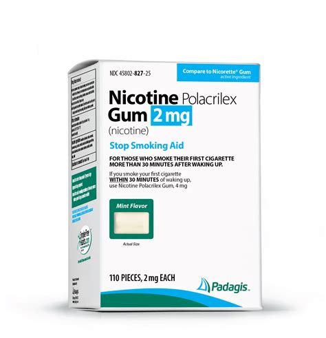 Nicotine Polacrilex Gum (Mint), 2 mg - Padagis