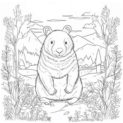 Wombat Coloring Pages Coloring Corner