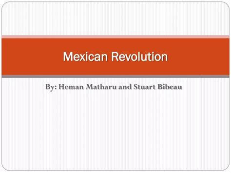 Ppt Mexican Revolution Powerpoint Presentation Free Download Id