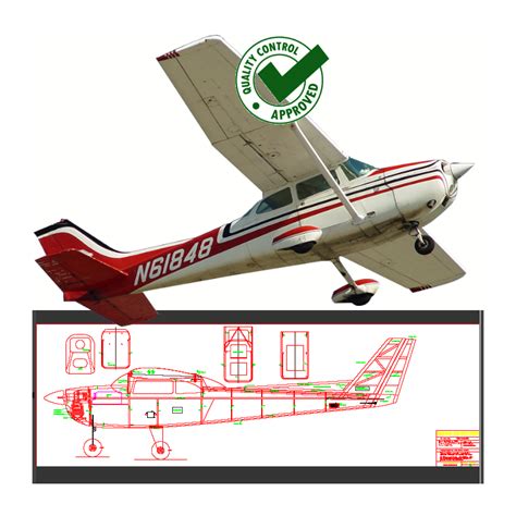 Cessna Skyhawk Airplane Blueprint Drawing Plans Pd By Off