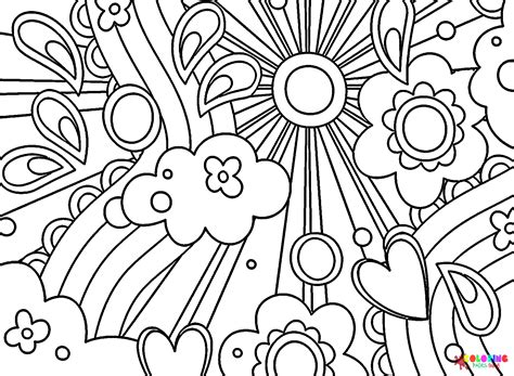 45 Hippie Coloring Pages - ColoringPagesOnly.com