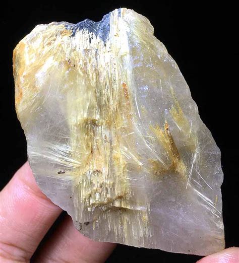 G Rare Natural Golden Hair Rutilated Quartz Crystal Specimen Ebay