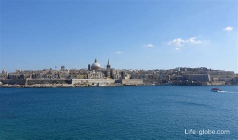 Beaches of Sliema, Malta. Coast and embankments of Sliema