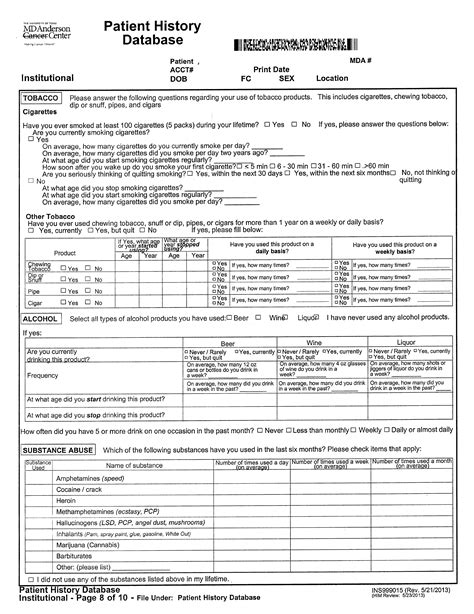 Patient History Database Edit Fill Sign Online Handypdf