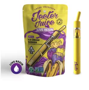 G Live Resin Disposable Vape With Straw Tip Ice Cream Banana By