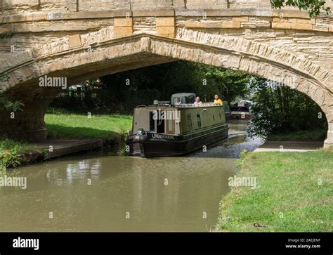 Narrowboat Passing Under Solomon S Bridge An Ornamental Bridge On The