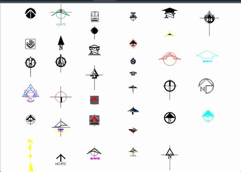 Norte En Autocad Descargar Cad Gratis Kb Bibliocad