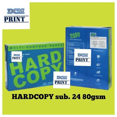 Hard Copy Hardcopy Bond Paper Copy Paper Sub Gsm Thick Short