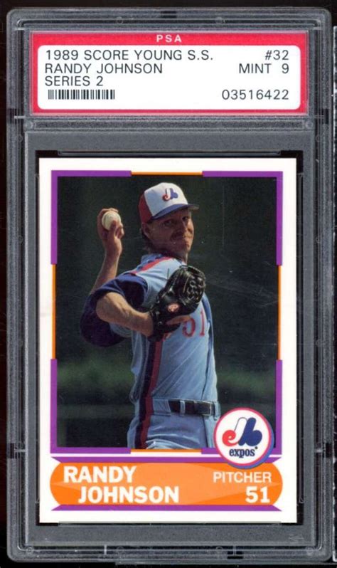 Randy Johnson Rookie Card 1989 Score Young Superstars II #32 PSA 9