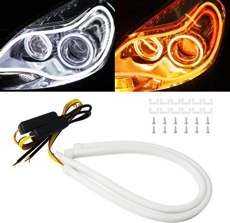 Amazon Qasim 45CM Flowing Turn Signal Light Guide Strip DRL