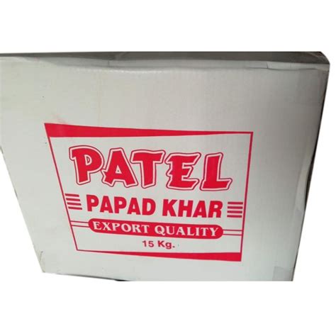 Patel Papad Khar 15 Kg Packaging Type Box At Best Price In Gondal